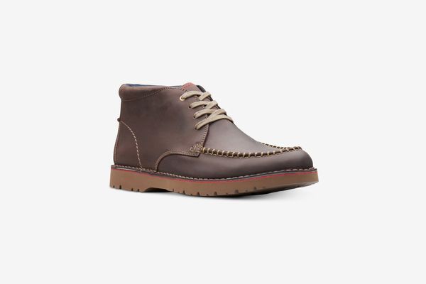 Clarks Men’s Vargo Apron-Toe Leather Chukka Boots, Created for Macy’s
