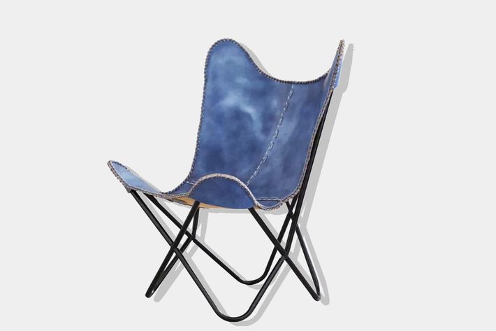 navy blue butterfly chair