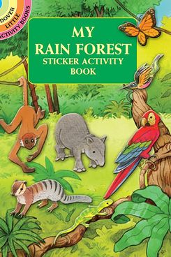 Libro de actividades con pegatinas de Dover My Rain Forest