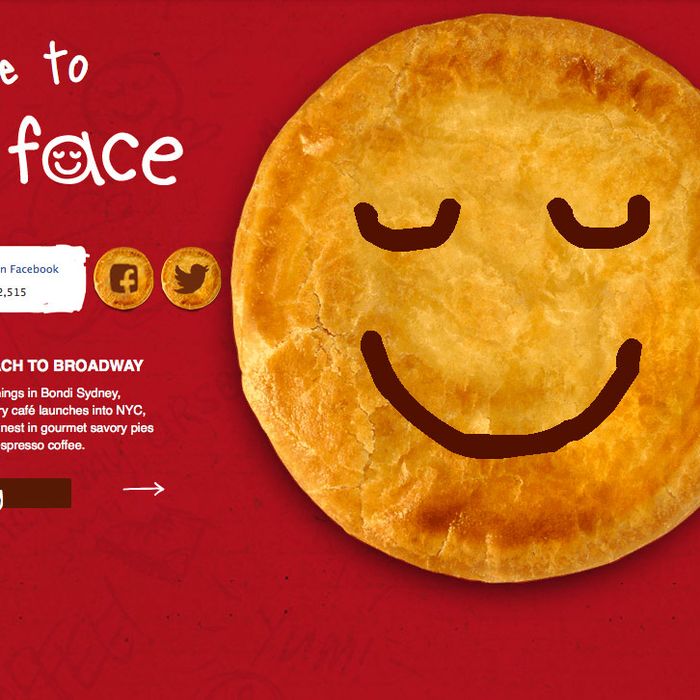 When Aussie pies are smiling.