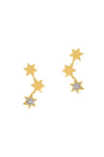 Saks Fifth Avenue 14K Yellow Gold & Diamond Star Climber Earrings
