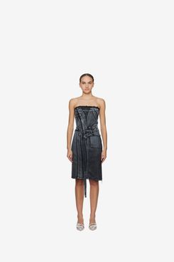 Ottolinger Black Belted Denim Minidress