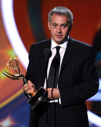 LOS ANGELES, CA - SEPTEMBER 18: Director Brian Percival accepts the Outstanding Directing for a Miniseries, Movie or a Dramatic Special award onstage during the 63rd Annual Primetime Emmy Awards held at Nokia Theatre L.A. LIVE on September 18, 2011 in Los Angeles, California. (Photo by Kevin Winter/Getty Images)