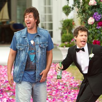 Donny Berger (Adam Sandler) and Todd Peterson (Andy Samberg) in Columbia Pictures' comedy THAT'S MY BOY.
