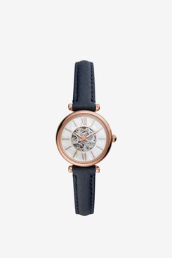 Fossil Women's Carlie Mini Stainless-Steel and Leather Quartz Watch