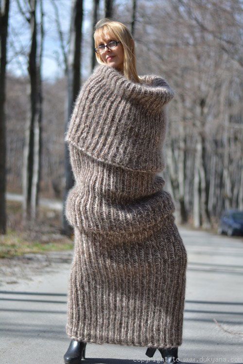 Mohair Bodysuit, Knit Bodysuit, Giant Turtleneck, Fetish Body Suit