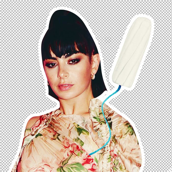 Charli Xcx Discovers Tampon String Is Out Onstage