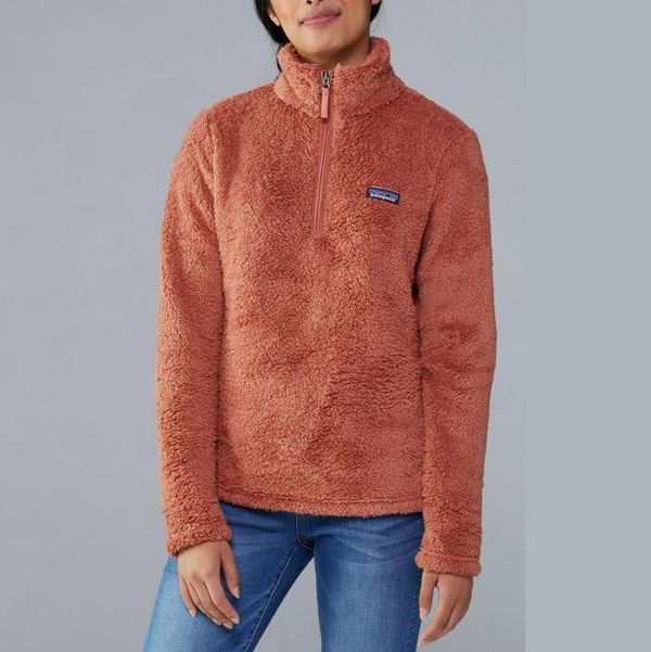 candied orange patagonia womens quarter zip fleece - strategist rei winter sale