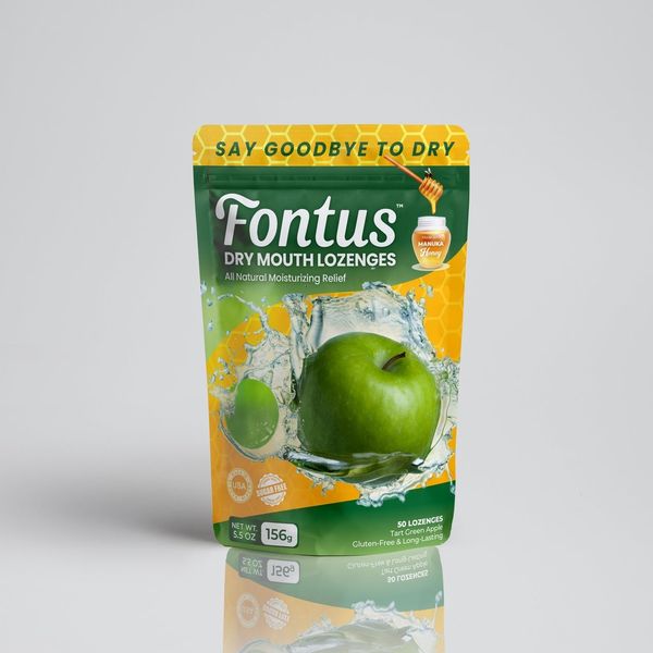 Fontus Throat Lozenges, Green Apple