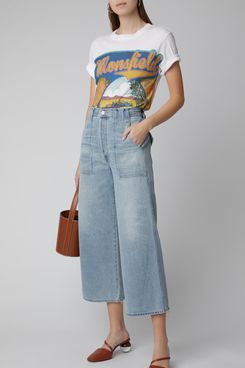 Citizens of Humanity Eva Cropped High-Rise Wide-Leg Jeans