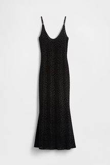 GapStudio Burnout Velvet Leopard Slip Dress