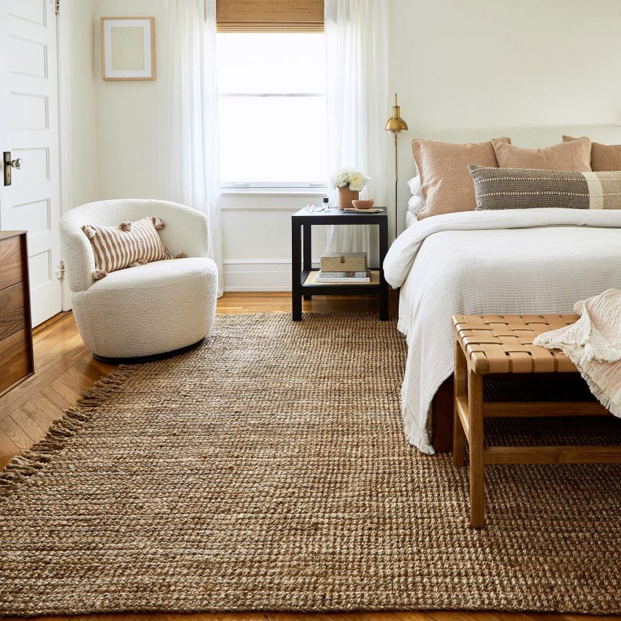 MODERN NATURAL SISAL RUG 'FLAT' PRACTICAL Plain Carpet  FlatWeave Easy Clean 