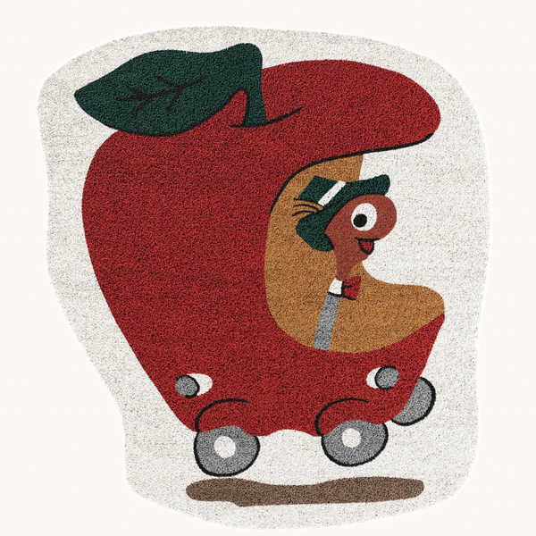 Richard Scarry x Nestig Apple Car Rug