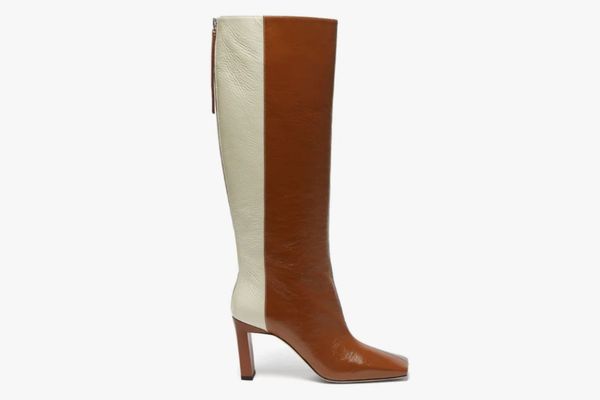 Wandler Isa tri-colour square-toe leather boots