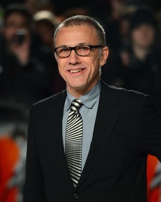 German-Austrian actor Christoph Waltz arrives on the red carpet for the UK premiere of the film Django Unchained in central London on January 10, 2013.