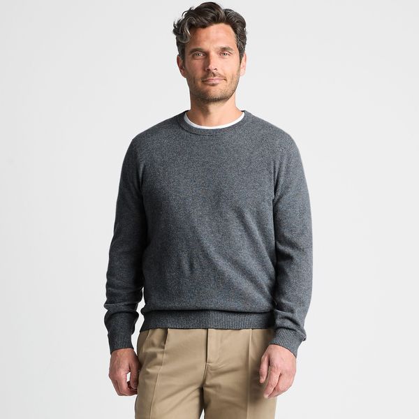 Lands’ End Men’s Fine Gauge Cashmere Crewneck Sweater