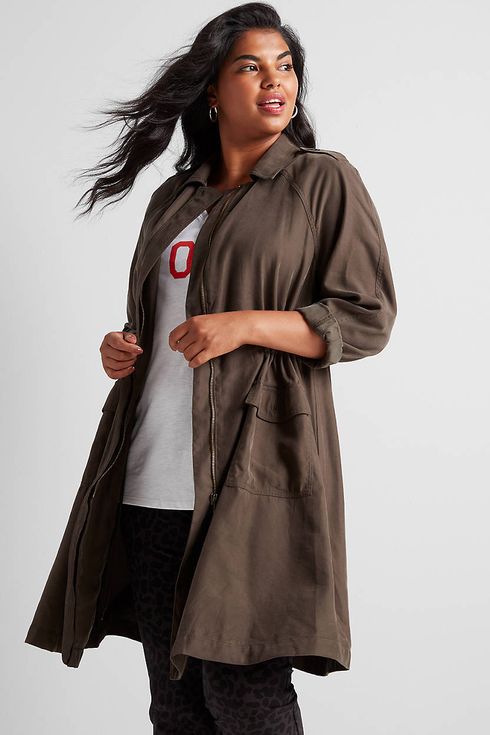 women's plus size coats with hood