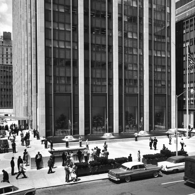  Exterior and plaza of the new TIME & LIFE building. 