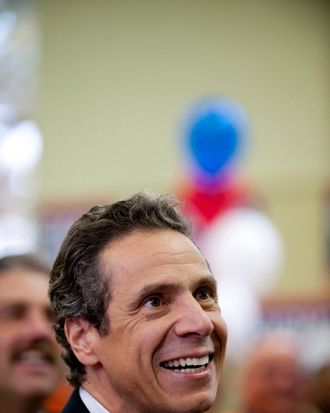 Andrew Cuomo, the democratic candidate for New York Governor, appeared at a campaign event at the Local 66 Laborers Hall in Melville, NY October 29, 2010.<P>Pictured: Andrew Cuomo<P><B>Ref: SPL202393 291010 </B><BR/>Picture by: Gordon M. Grant / Splash News<BR/></P><P><B>Splash News and Pictures</B><BR/>Los Angeles:	310-821-2666<BR/>New York:	212-619-2666<BR/>London:	870-934-2666<BR/>photodesk@splashnews.com<BR/></P>