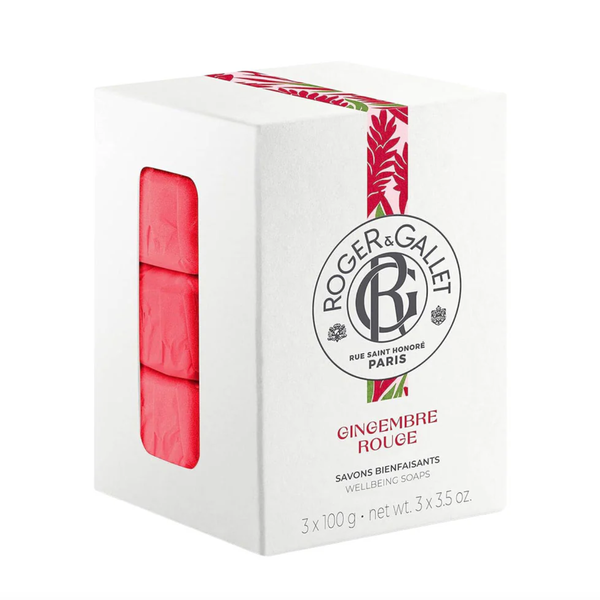 Roger & Gallet Box of 3 Soaps - Gingembre Rouge