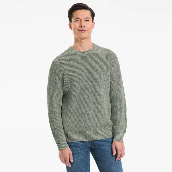 Lands' End Men's Long Sleeve Drifter Marl Crewneck Sweater