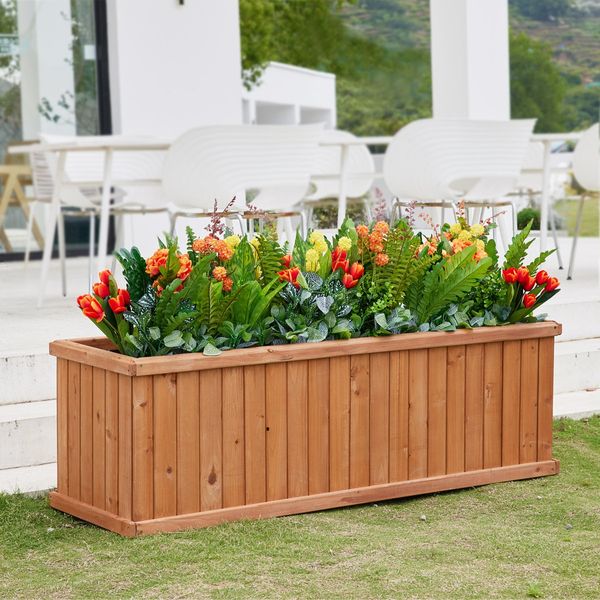 Three Posts Barros Outdoor Wood Planter Box