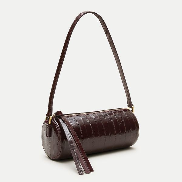 J.Crew Pencil Bag in Eel-Embossed Leather