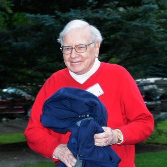  Warren Buffett, chairman and CEO of Berkshire Hathaway, attends the Allen & Company Sun Valley Conference on July 13, 2012, in Sun Valley, Idaho. The conference has been hosted annually by the investment firm Allen & Company each July since 1983. The conference is typically attended by many of the world's most powerful media executives. 