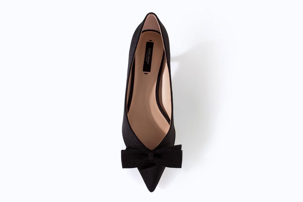Elegant Zara Black Satin Slingback High Heel Shoes