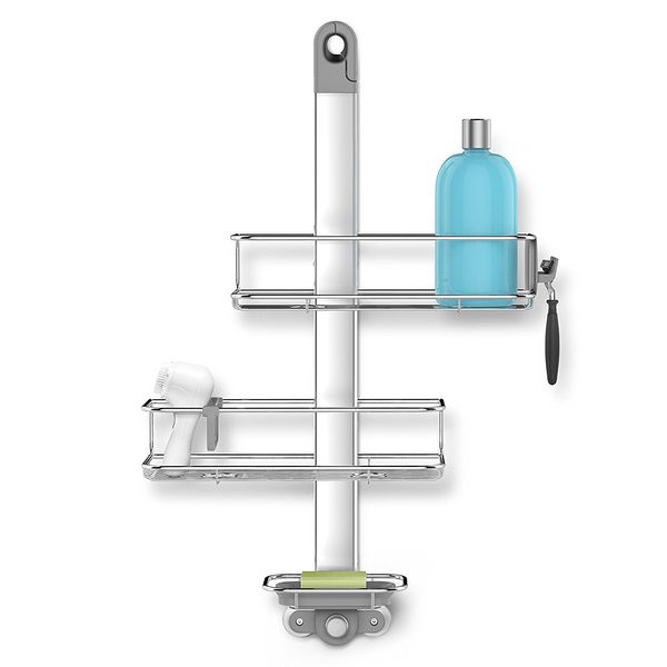 Simplehuman Adjustable, Hanging Shower Caddy, Stainless Steel and Anodized Aluminum