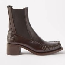 Hereu Alda Block-heel Leather Ankle Boots