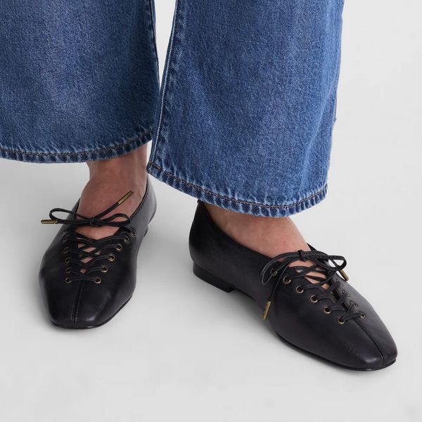 Madewell The Mylie Lace-Up Glove Flat