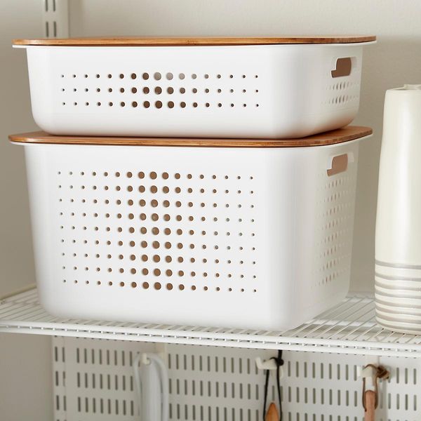 Smartstore White Nordic Storage Baskets With Handles