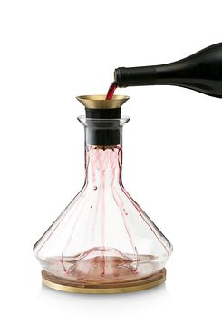 RBT Decanter with Wood Coaster and Micro-Perforated Aerator