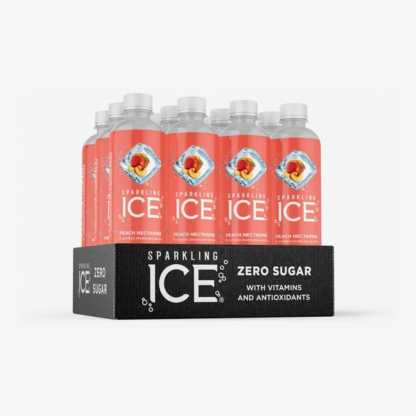 Sparkling Ice Naturally Flavored Sparkling Water, Peach Nectarine 17 Fl Oz, (Pack of 12)