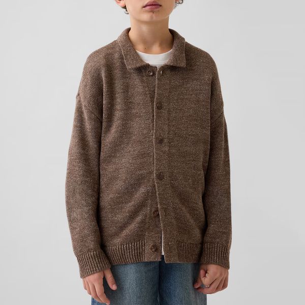 Gap Kids Relaxed Polo Cardigan Sweater