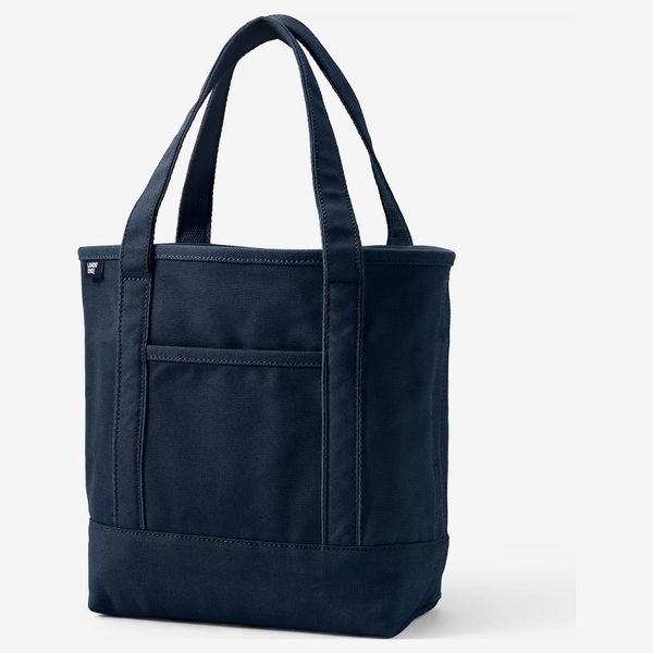 Lands’ End Zip Top Canvas Tote Bag - Medium