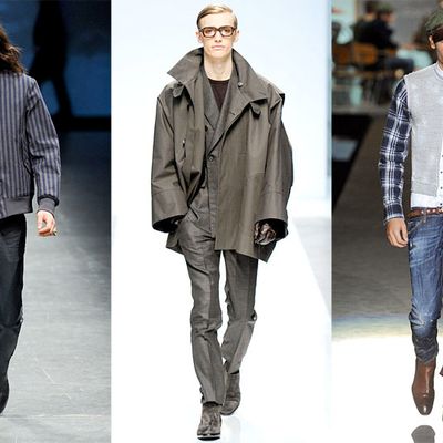 Looks from Diesel, Ports 1961, and DSquared2.