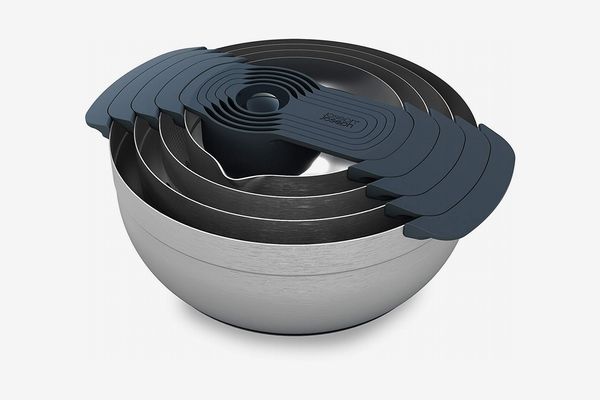 Joseph Joseph 95032 Nest 9 Stainless Steel Compact Nesting Mixing Bowl Set