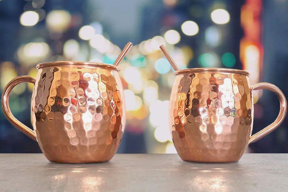 The Full Metal Mule Moscow Mule copper Mug With A Real Bullet Handle Great Mug For Men Or Women Brass Honcho SYNCHKG106491