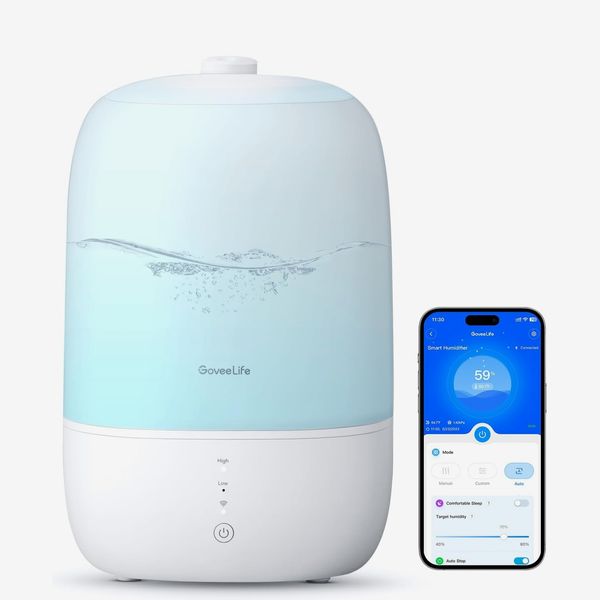 GoveeLife Smart Humidifiers for Bedroom, 3-Liter Top-Fill Cool Mist Humidifiers With Essential-Oil Diffuser