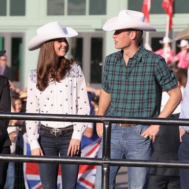 CALGARY, AB - JULY 07:  Catherine, Duchess of Cambridge and Prince William, Duke of Cambridge watch a rodeo demonstration at a Government Reception at the BMO Centre on July 7, 2011 in Calgary, Canada. The newly married Royal Couple are on the eighth day of their first joint overseas tour. The 12 day visit to North America is taking in some of the more remote areas of the country such as Prince Edward Island, Yellowknife and Calgary. The Royal couple started off their tour by joining millions of Canadians in taking part in Canada Day celebrations which mark Canada’s 144th Birthday.  (Photo by Chris Jackson/Getty Images)