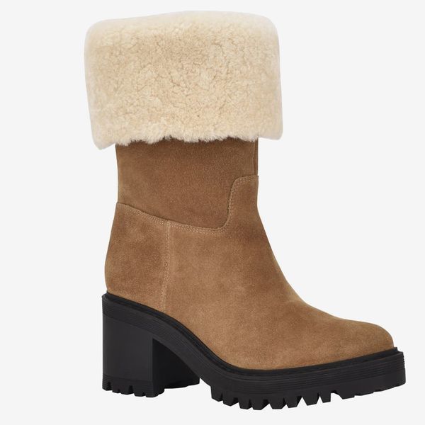 Marc Fisher Willoe Boot with Genuine Shearling Trim