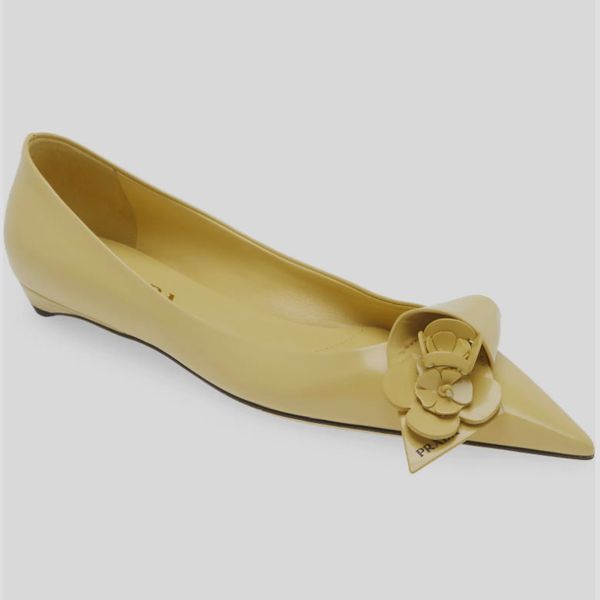 Prada Loop Bouquet Pointed Toe Flat