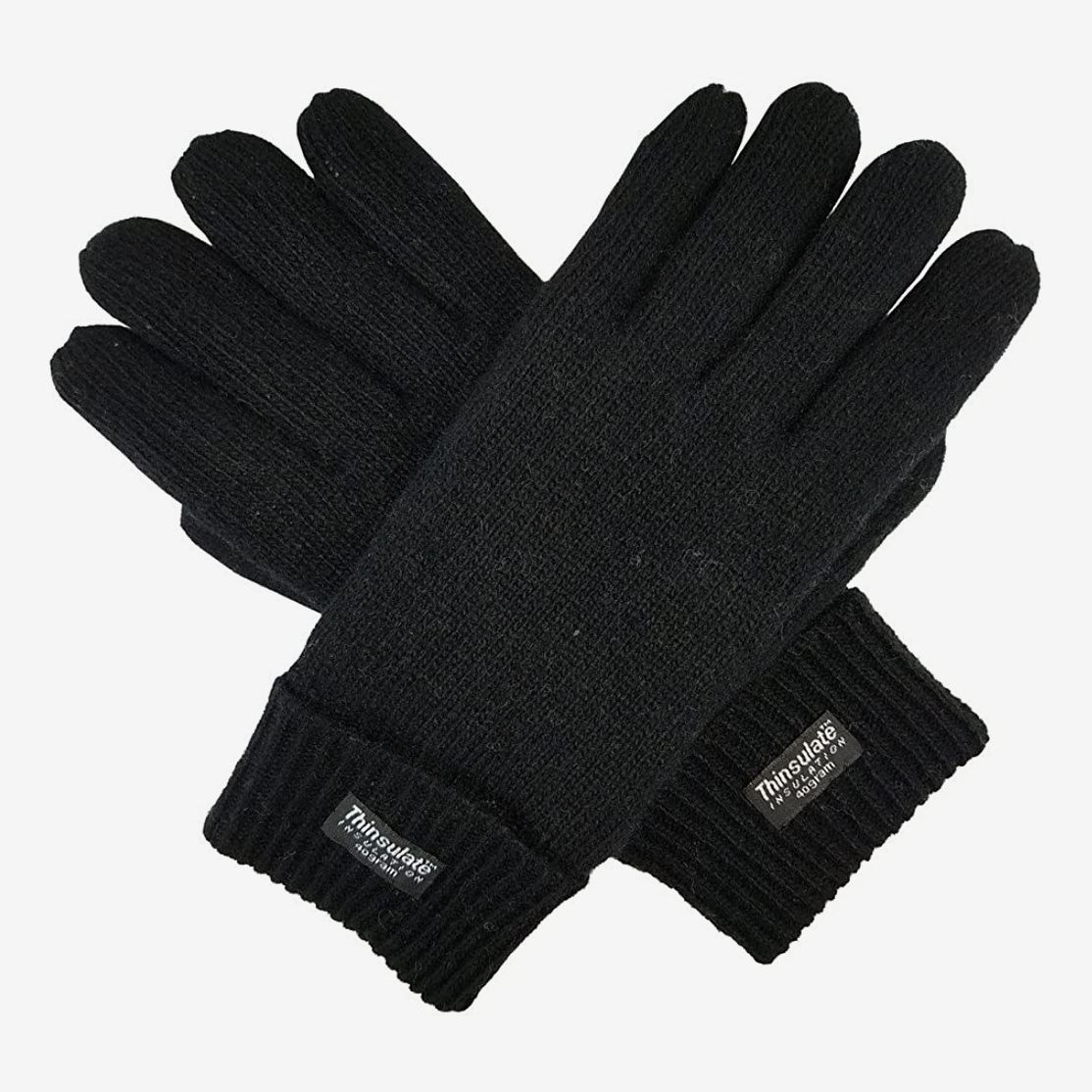 Mens Boys Knitted Gloves Thinsulate Lined Thermal Winter Work Adult Touch