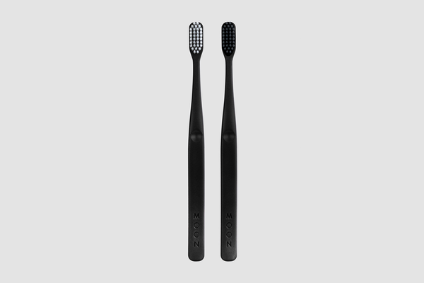 Moon Soft Bristle Toothbrush Ultra Fine Bristles 2 Pack