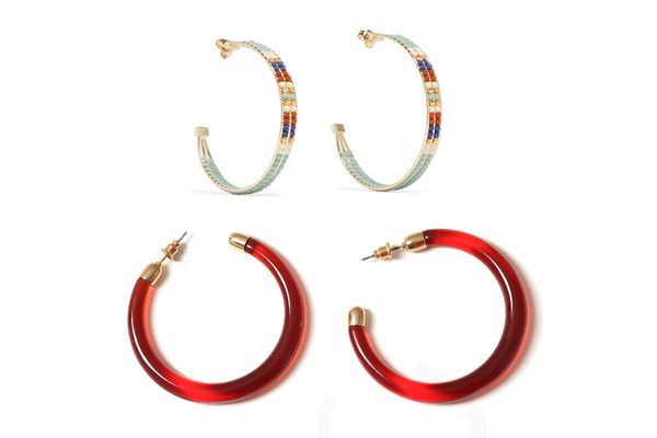 Chan Luu Beaded Hoop Earrings