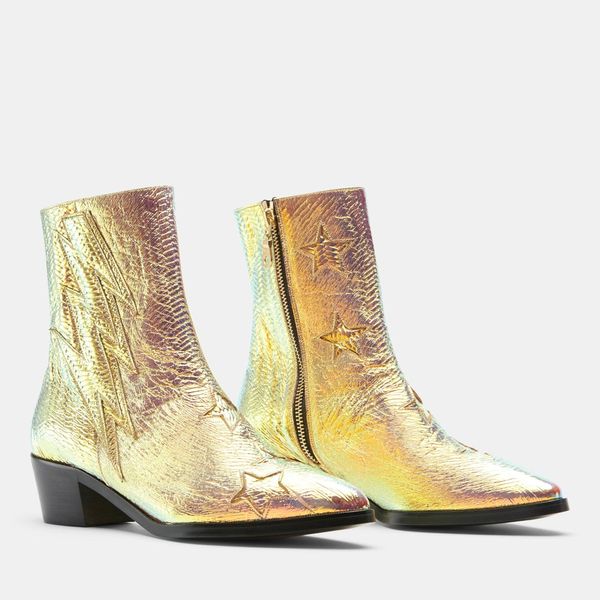 Modern Vice Acid Bolt Boots - Holographic Gold