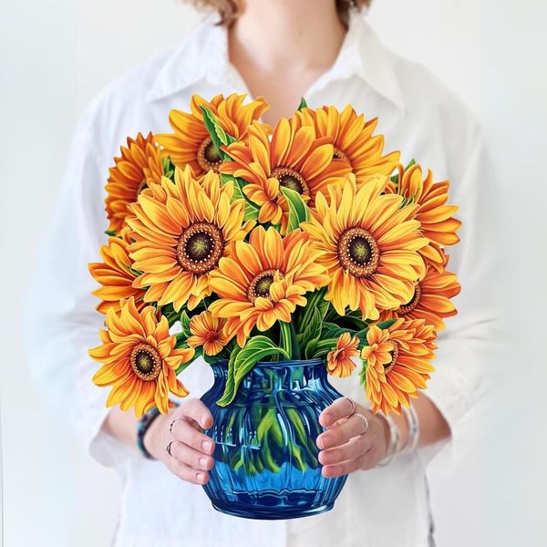 Freshcut Paper Pop Up Cards 12” Sunflowers