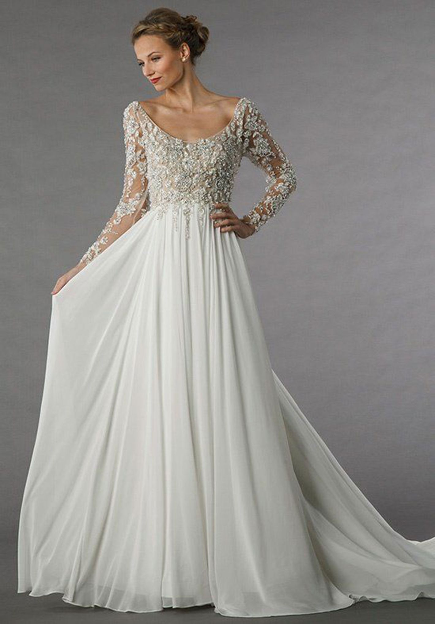23 Elegant Long Sleeve Wedding Dresses For Winter Weddings 9316